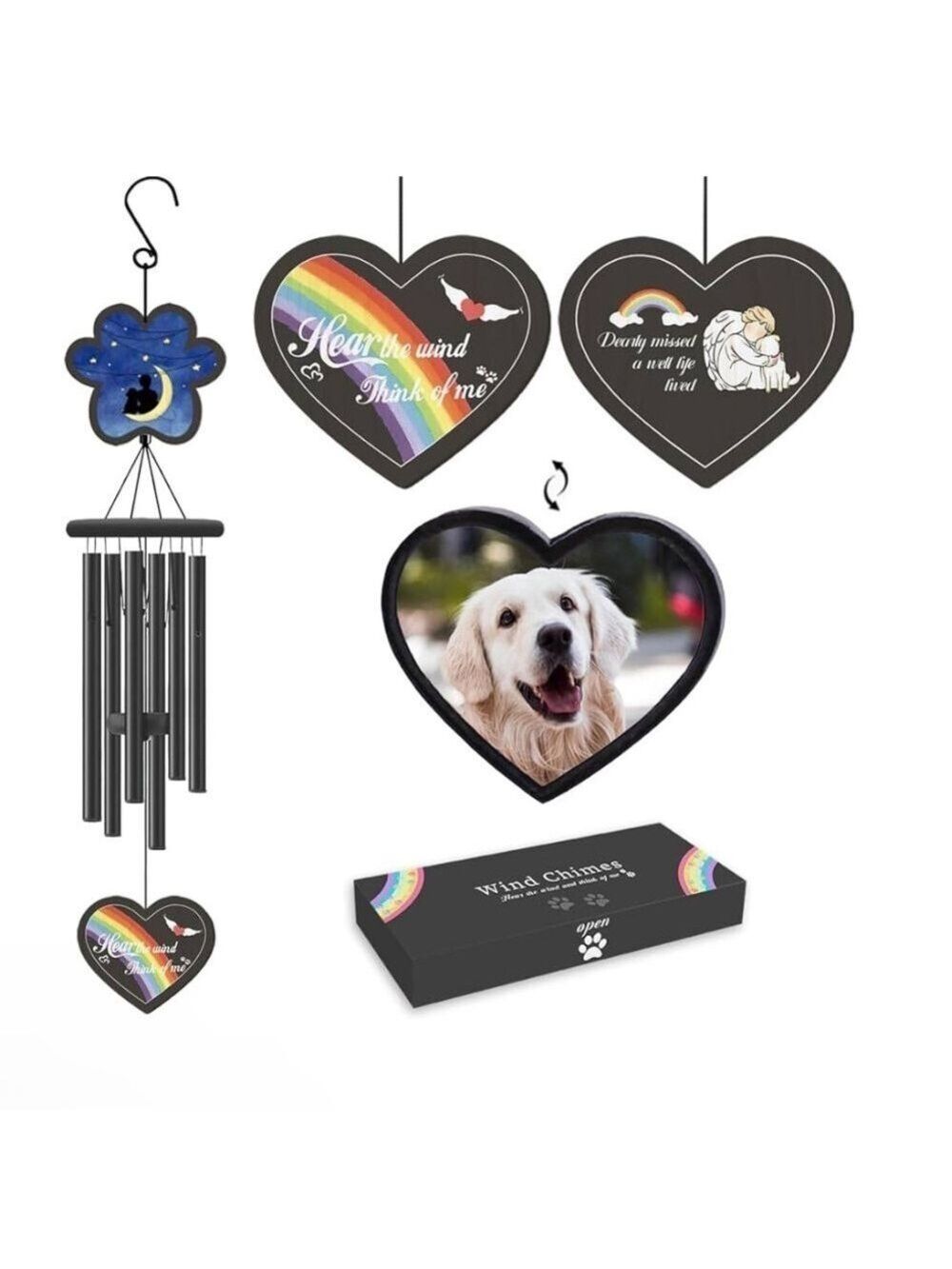 Pet Memorial Wind Chime, Dog Memorial Gifts, Loss of Dog Sympathy Gift